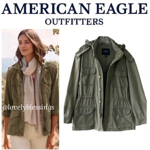Lightweight Utility Jacket Khaki Olive Green Army Military Style Jacket Size XL